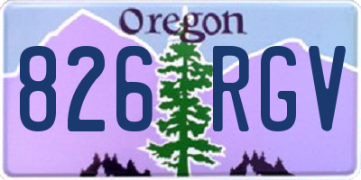 OR license plate 826RGV