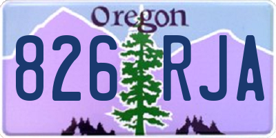OR license plate 826RJA