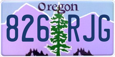 OR license plate 826RJG