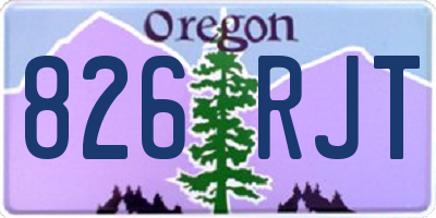 OR license plate 826RJT