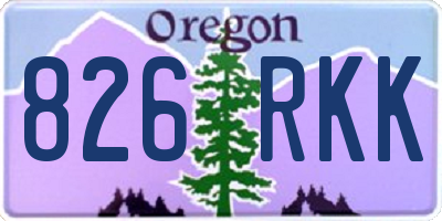 OR license plate 826RKK