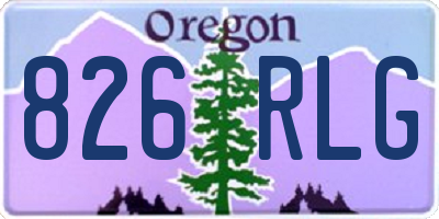 OR license plate 826RLG