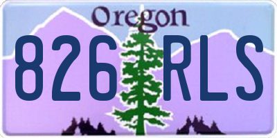 OR license plate 826RLS