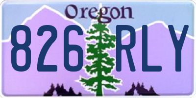 OR license plate 826RLY