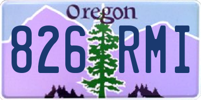 OR license plate 826RMI