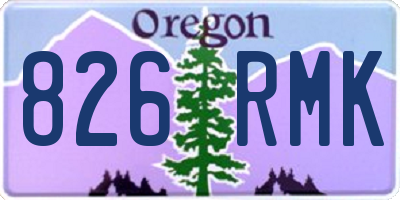 OR license plate 826RMK