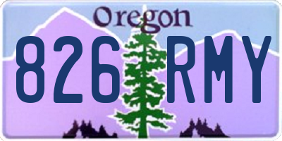 OR license plate 826RMY