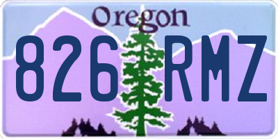 OR license plate 826RMZ