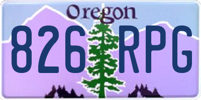 OR license plate 826RPG