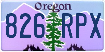 OR license plate 826RPX