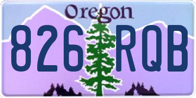 OR license plate 826RQB