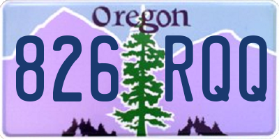 OR license plate 826RQQ
