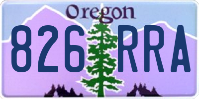 OR license plate 826RRA