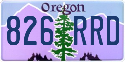 OR license plate 826RRD