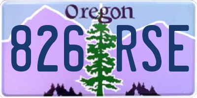 OR license plate 826RSE