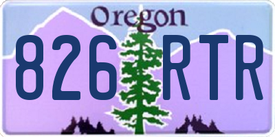 OR license plate 826RTR