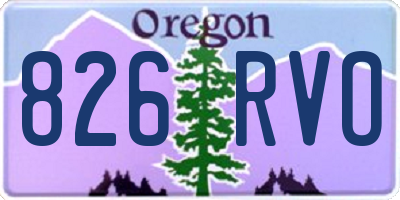 OR license plate 826RVO