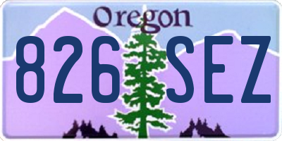 OR license plate 826SEZ