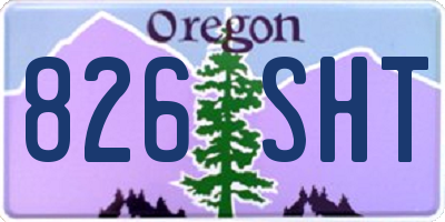 OR license plate 826SHT