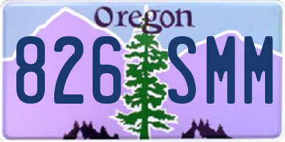 OR license plate 826SMM
