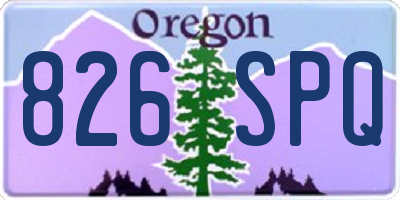 OR license plate 826SPQ