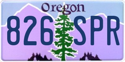 OR license plate 826SPR