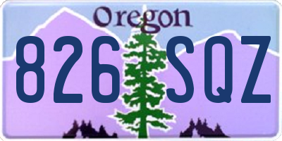 OR license plate 826SQZ