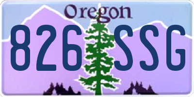 OR license plate 826SSG