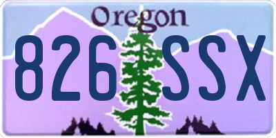 OR license plate 826SSX