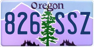 OR license plate 826SSZ
