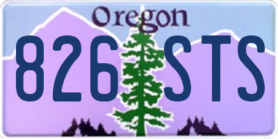 OR license plate 826STS