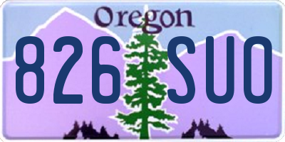 OR license plate 826SUO