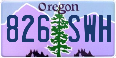 OR license plate 826SWH