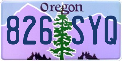 OR license plate 826SYQ