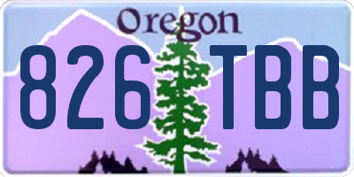 OR license plate 826TBB