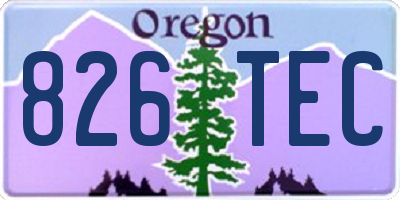 OR license plate 826TEC