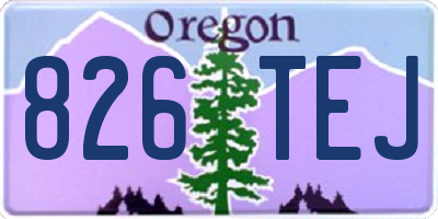 OR license plate 826TEJ
