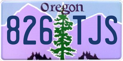 OR license plate 826TJS