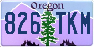 OR license plate 826TKM