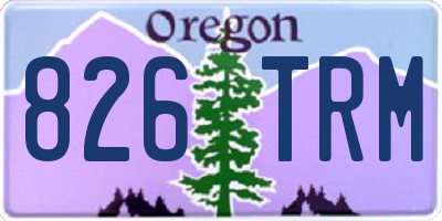 OR license plate 826TRM
