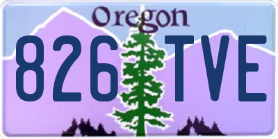 OR license plate 826TVE