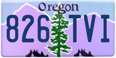 OR license plate 826TVI