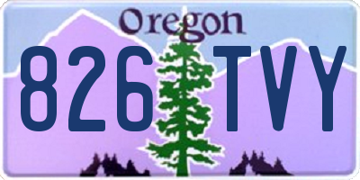 OR license plate 826TVY