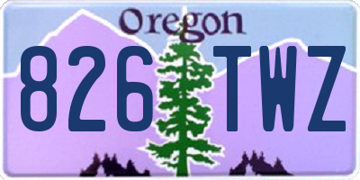 OR license plate 826TWZ