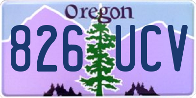OR license plate 826UCV