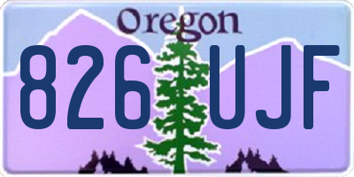 OR license plate 826UJF