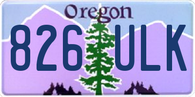 OR license plate 826ULK