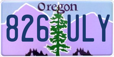 OR license plate 826ULY