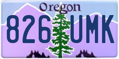 OR license plate 826UMK