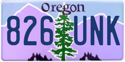 OR license plate 826UNK